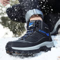 【selevn roind】 Brand Men Winter Snow Boots Waterproof Leather Sneakers Plush Warm High Top Men's Boots Outdoor Male Hiking Boot Shoe Size 39-47.