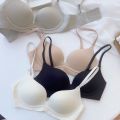 Japan seamless bra one-piece glossy light breathable gathered small bra thin comfortable underwire underwear women. 