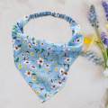 Women Bandana Elastic Soft Boho Hair Band Printed Hair Scarf Gifts Blue. 