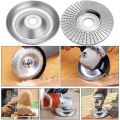 SRIWEN 2 Pcs Angle Grinding Wheels, Woodworking Grinding Rasp Disc, Wood Sanding Disc for Angle Grinder 100mm Arc / 100mm Flat.