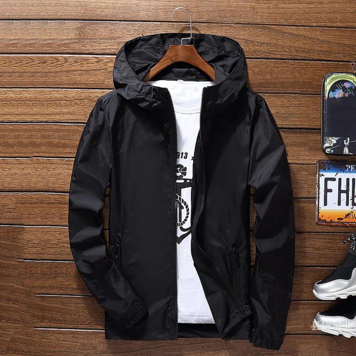 Men Waterproof Wind Breaker Coat Zipper Hoodie Jacket Quick Drying Sport Outwear 6uijukjujkj