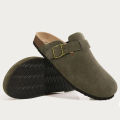 YAEA Men Women's Fashion Suede Mules Slippers Classic Retro Clogs Cork Insole Sandals With Arch Support New Outdoor Mules Shose. 