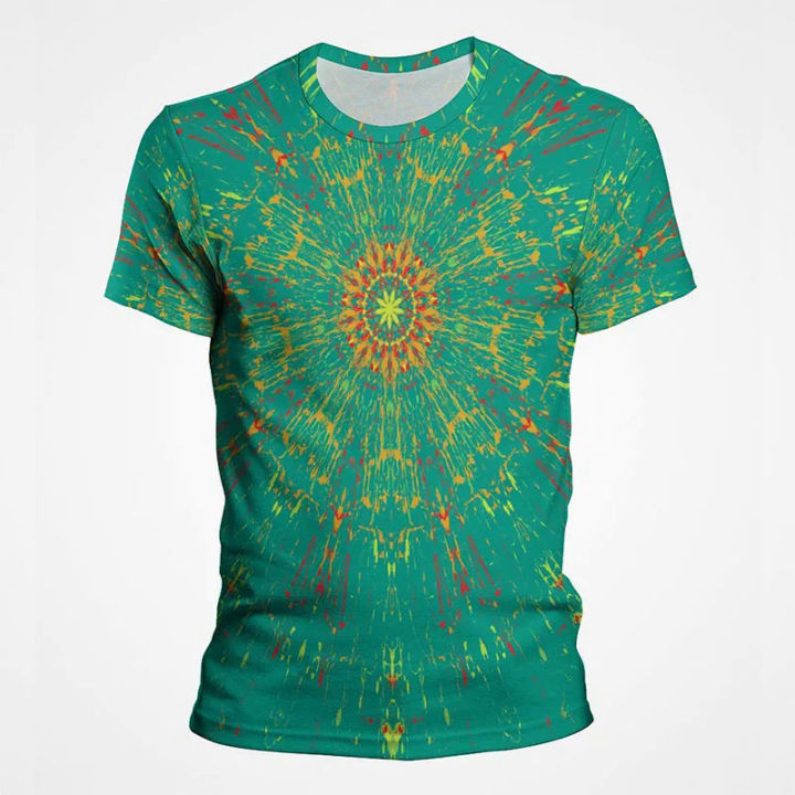 Funny Abstract Visual Illusion Psychedelic Pop T Shirts For Men 3D Abstract Art Printed Tee Shirts Kids Fashion Vintage Clothes
