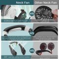 Portable Neck Fan - Personal Fan, Hands Free Bladeless Neck Fan, Rechargeable USB Fan, Neck Air Conditioner White.