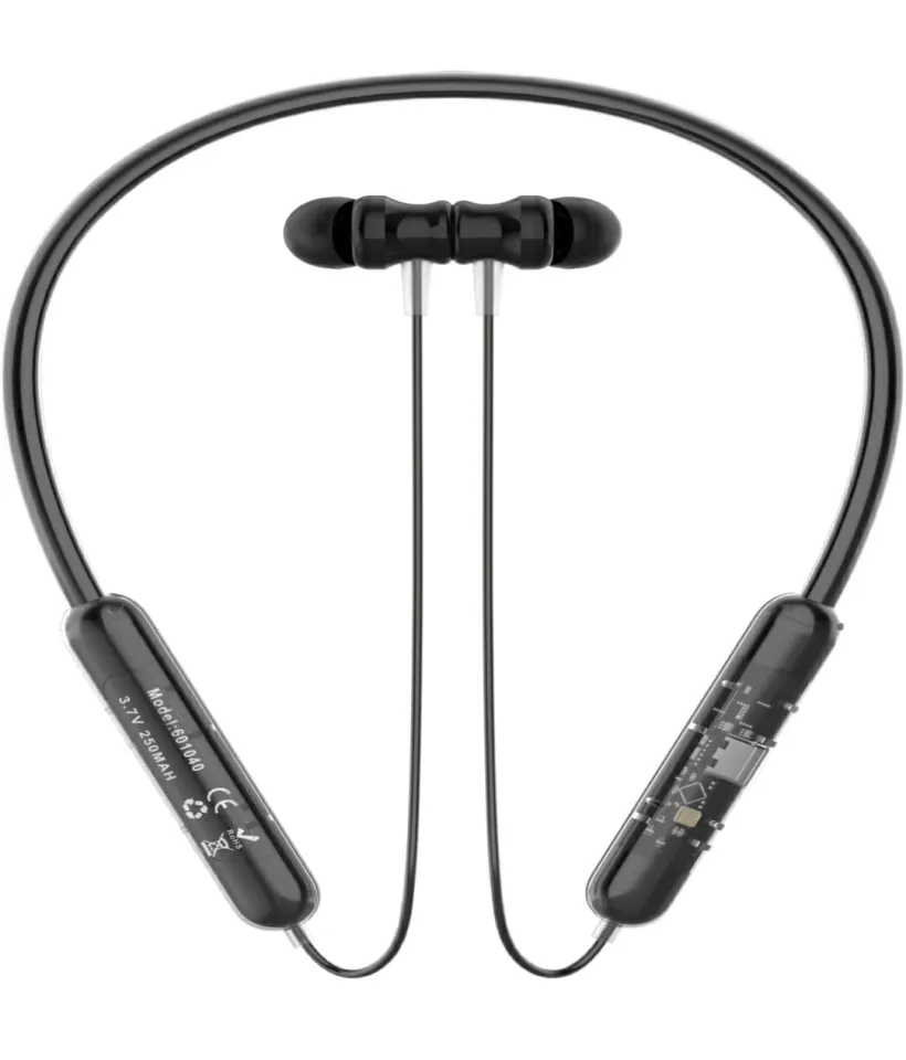 BT Transparent Stereo Neckband Call Vibration Alart Bluetooth Headset-Alpha  Bridge