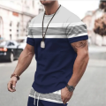 2023 New Men's T-shirt Checked Printed Oversized Loose Men's Top Holiday Casual Clothing Daily Outing Short-sleeved T-shirt Soft Loser Lione.