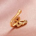 1 Pc Trendy Copper Butterfly Nose Pin for Women/ Flower Copper Zirconia Non Piercing Nose Cuffs for Women Simple - Ear Clip for Women 2025.