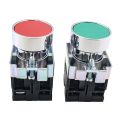 Push Button Switch 2 PCS  SPST Red (1NO 1NC) Green (1 NO 1NC). 
