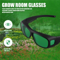 Plant Growth Light Eye Protection Gardening LED Planting Glasses Grow Room Glasses with Glasses Case. 