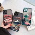 Japanese Aesthetic Mount Fuji Landscape Map Phone Case For iPhone 7 8 Plus 14 13 12 11 15 Pro Max Mini XR XS X Shockproof Cover. 