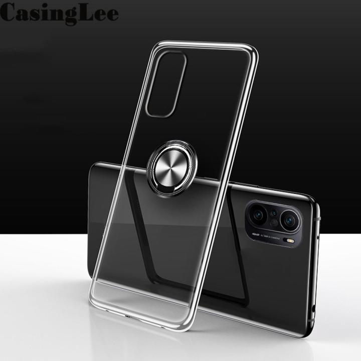Protect Cover For Redmi Note 10 5G Soft Case Clear Transparent Shockproof Car Magnetic Holder Ring Phone Cases Mi Redmi Note 10 5G Back Cover