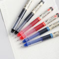 Straight liquid rollerball pen student exam gel pen 0.5mm quick-drying pen carbon pen office straight pen signature pen. 