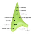 12-hole Resin Ocarina Flute Treble C Tune Introductory Musical Instrument With Music Manual For Beginners. 