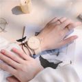 Simple Fashion Makaron Simple Women Watch Ins High Beauty Student Man And Women Style Round Leisure Vintage Quartz Wristwatch.