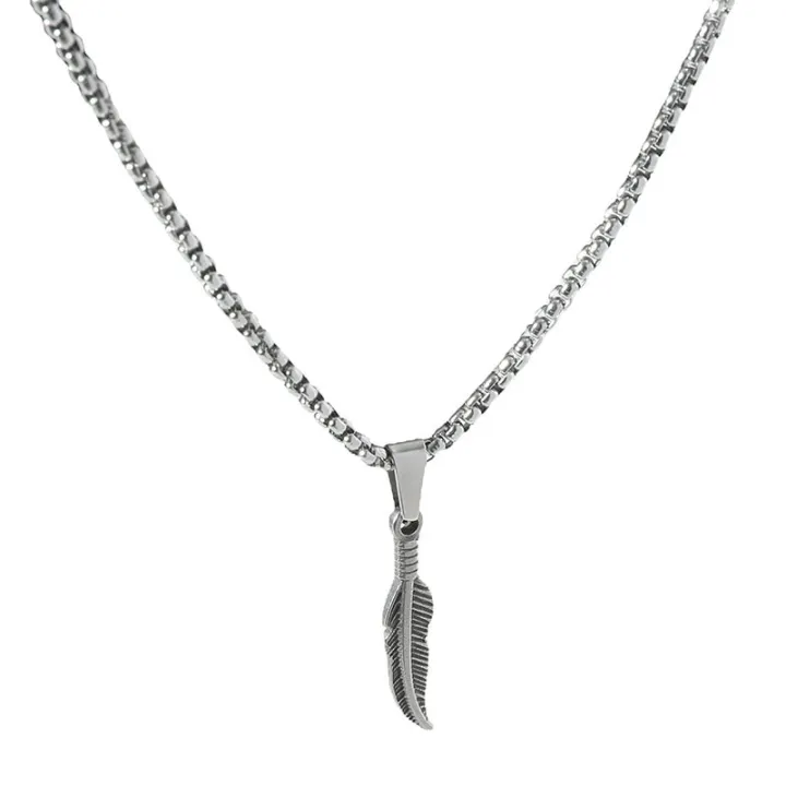 Stainless%20Steel%20Necklaces%20Long%20Feathers%20Hip%20Hop%20Pendant%20Chain%20Choker%20Charm%20Fashion%20Necklace%20for%20Men%20Jewelry%20Party%20Friends%20Gift%20-%20Image%205