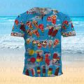 Men's Summer Shorts Sleeve Shirts Ice Shirt 3d Printed Men's T-Shirt.