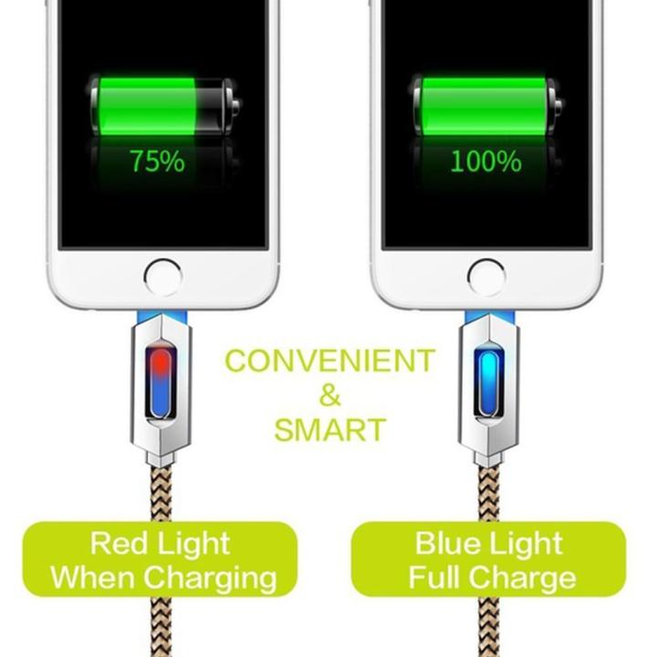 Smart%20USB%20Charging%20Cable,%201M/3.2FT%20Micro%20Nylon%20Braided%20Syn%20Auto%20Disconnect%20Charger%20Cord%20With%20LED%20Lighting%20Indicator%20For%20Mobile%20Phone%20-%20Image%205