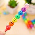 Cute Stacker Swap 7 Colors Smile Face Crayons Kids Drawing Education Toys Gift Kids Baby Colorful Painting Pen. 