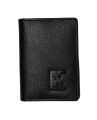 FM Leather Debit, Credit & visiting Card Holder- Black. 