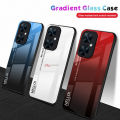 PlusCase for Huawei Nova 11i Case Glass Hard Gradient Painted Shockproof Phone Back Cover. 