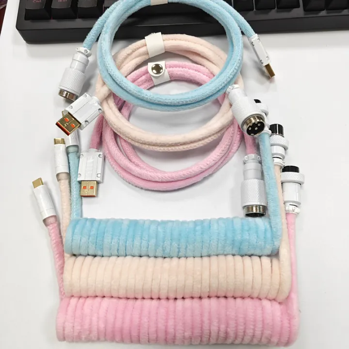 Keyboard Wire Types 【Top Picks】 Type C Mechanical Keyboard Coiled Cable USB Keyboard Wire ...