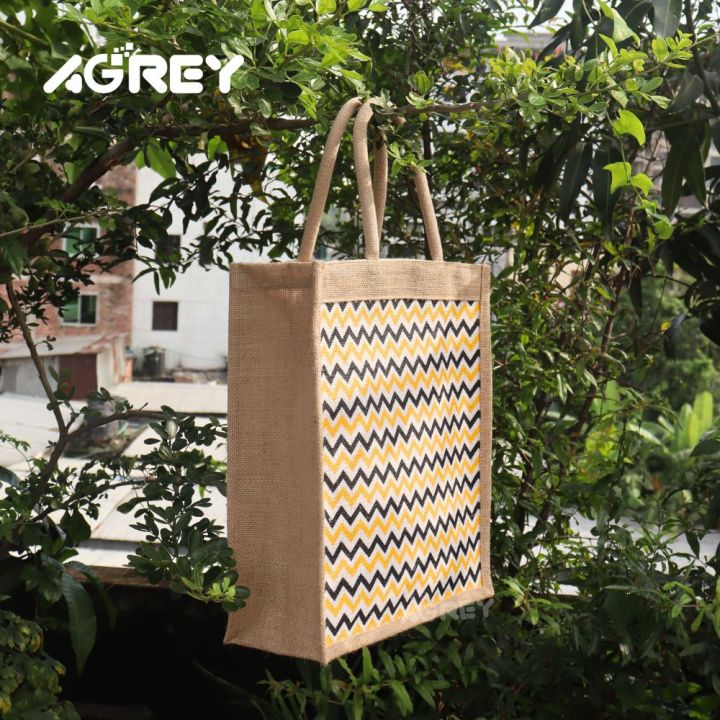 Jute%20Shopping/Tote%20Bag,%20Yellow%20&%20Black,%20(12"x14"x5")%20-%20Image%202