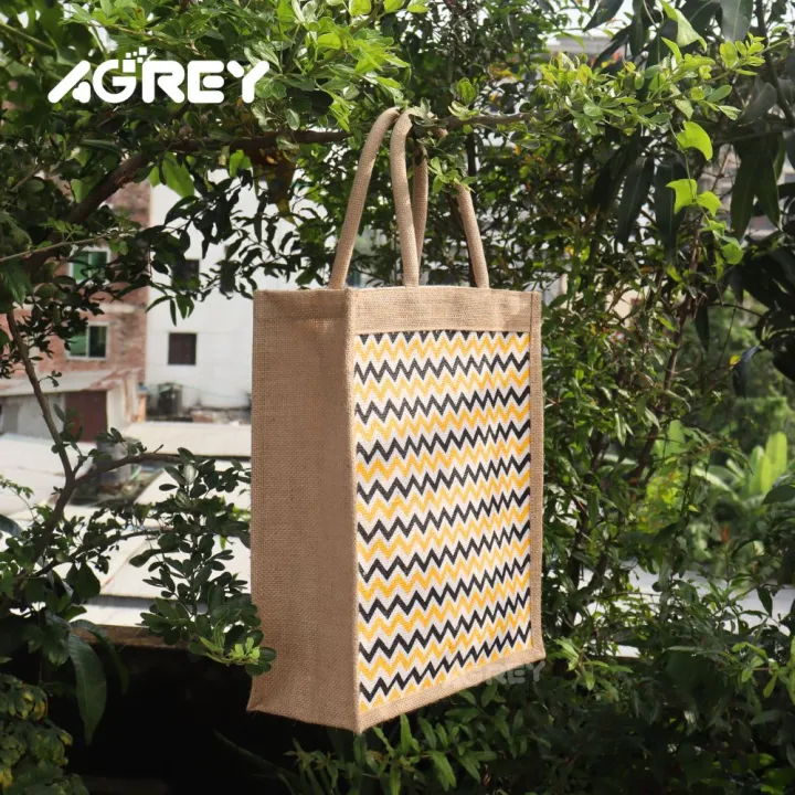 Jute%20Shopping/Tote%20Bag,%20Yellow%20&%20Black,%20(12"x14"x5")%20-%20Image%202