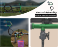 Venturi Injector for Fertilizer & Chemical Injection Through Drip Irrigation System, Ensures Regulated Fertigation for Agriculture Garden.. 