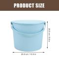 Storage Bucket Lid Bins Buckets Handles Basket Round Plastic Tub Household Small Stool Closet Storage Box Snack Storage Bucket. 