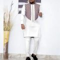 African Traditional Clothing for Men Dashiki Printed Coats Ankara Pants 2 Piece Set Tribal Suit Jacket Bazin Riche A2116061. 
