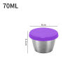1pcs Salad Dressing Container To Go Reusable Stainless Steel Sauce Cups.