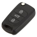 2X Replacement 3 Button Keyless Entry Remote Control Folding Flip Car Key Fob Shell Compatible with I20 I30. 