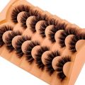 New 7 Pairs Eyelashes Makeup Soft Fluffy 3D Mink False Eyelashes Thick Handmade Volume Mink Lashes Faux Natural Lashes Tool.
