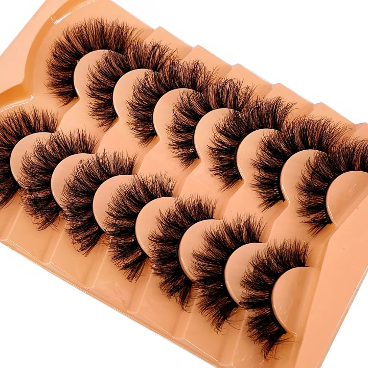 New%207%20Pairs%20Eyelashes%20Makeup%20Soft%20Fluffy%203D%20Mink%20False%20Eyelashes%20Thick%20Handmade%20Volume%20Mink%20Lashes%20Faux%20Natural%20Lashes%20Tool%20-%20Image%204