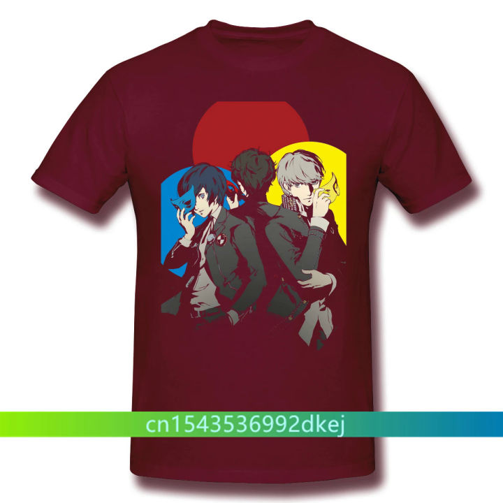 Men%20Shin%20Megami%20Tensei%20Funny%20Anime%20Black%20T-Shirt%20Persona%20Protagonists%20With%20S%20Pure%20Cotton%20Tees%20Harajuku%20Daily%20life%20-%20Image%203