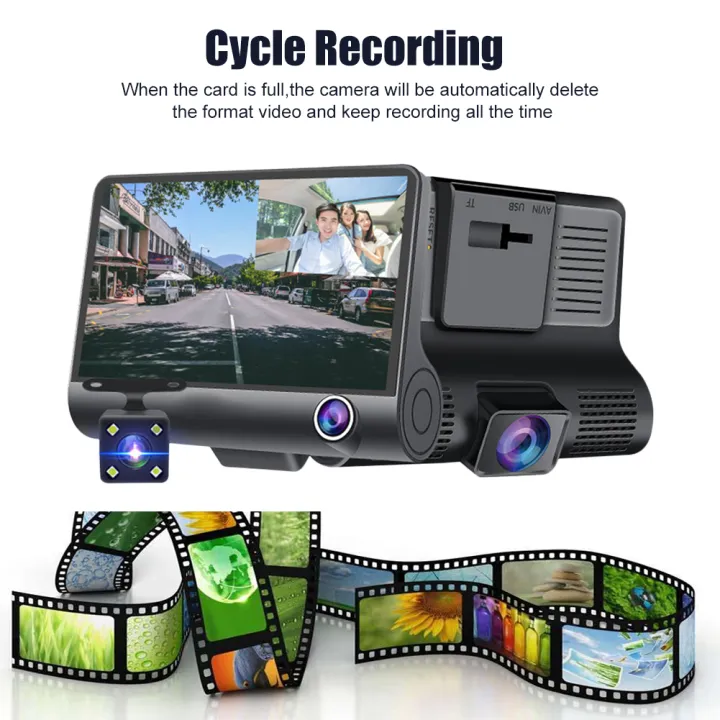 VSheng%201080P%20Dash%20Cam%203%20Channel%20Front%20Inside%20Rear%20Camera%20Recorder%204"%20Touch%20Screen%20Night%20Vision%20Loop%20Recording%20G-Sensor%20Parking%20Monitor%20-%20Image%207