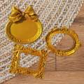 Mini Photo Frame Picture Frame Retro Ornate Jewelry Display Frame 3PCS Multi Shapes. 