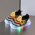 Kids Sport Shoes with Light Cartoon Cute Duck Breathable Mesh Toddler Girls Sneakers Kids Shoes Baby Boys LED Infant Sneakers.