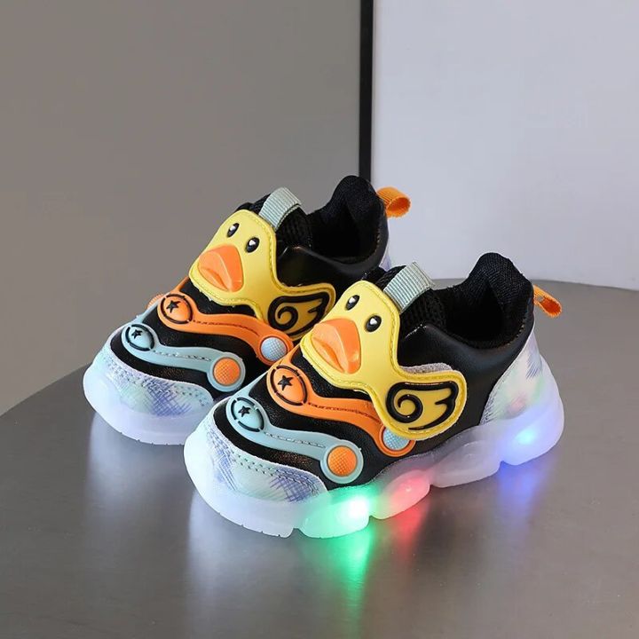 Kids%20Sport%20Shoes%20with%20Light%20Cartoon%20Cute%20Duck%20Breathable%20Mesh%20Toddler%20Girls%20Sneakers%20Kids%20Shoes%20Baby%20Boys%20LED%20Infant%20Sneakers%20-%20Image%202