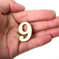 JM01483 Wooden ZAKKA Crafts Environmental Protection DIY Numbers Decoration Self-adhesive Accessories Wooden Numbers for DIY craft（Numbers 0 to 9, 10 Per Pack）. 