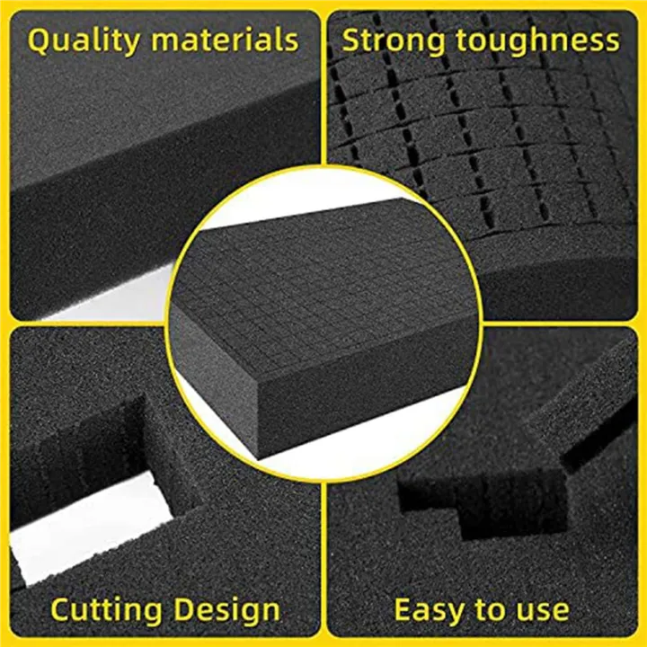 NXFDSIOZ%20Grid%20Foam%20Cube-Foam,%204%20Pieces%20400X300X50mm/4%20Pieces%20400X300X10mm,%20Tool%20Box%20Camera%20Case%20Foam,%20Case%20Insert,Tool%20-%20Image%205