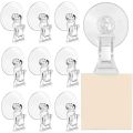 5/1Pcs Plastic Suction Cup Clips Transparent Sucker Clamp Bathroom Window Glass Suction Cup with Clip for Advertising Display.