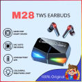 M28 TWS Bluetooth Earphones Wireless Touch Headphones Stereo Music Gaming Headsets Sports Waterproof Earbuds - Bluetooth Headphone - Bluetooth Headphone. 