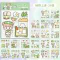 20 free cutting cute girl heart material for handmade tents, children's Guka DIY water cup cartoon stickers. 