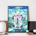 Anime H-Hatsunes M-MikU Magazine Poster No Framed Kraft Club Bar Paper Vintage Poster Wall Art Painting Bedroom Study Stickers. 
