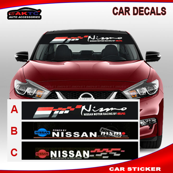 NISMO Car Universal Windshield reflective sticker Sport Windshield Banner Vinyl Decal Sticker CAR FRONT Windshield Glass Sticker