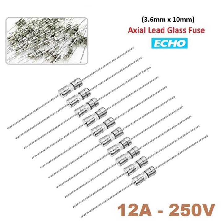 Lot De 10 Fusibles à Verre 3,6 X 10 Mm – 250 V, 1 A, à Action Rapide, Axial, Marque Uxcell
