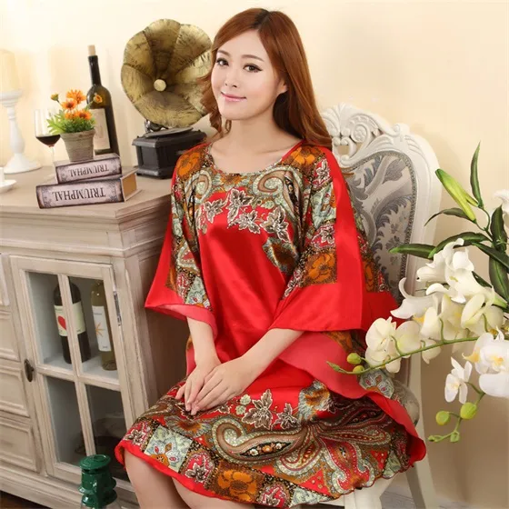 Summer%20New%20Light%20Blue%20Chinese%20Style%20Silk%20Rayon%20Robe%20Women's%20Loose%20Home%20Dress%20Vintage%20Kaftan%20Bath%20Gown%20Pajamas%20Z02%20House%20Foocus%20-%20Image%207
