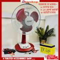 Defender 12inch Solar Fan With 12V Battery and Battery Charger.