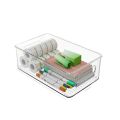 Desktop storage box Household transparent basket dormitory stationery snacks and sundry storage box cosmetics mask storage rack. 